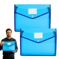 2 Pack Documents Holder Envelope Folder, File Storage Bag with Button ...
