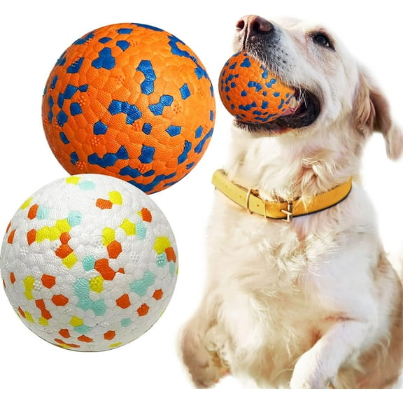 2 Pack Dog Balls, Upgraded Indestructible Dog Toys for Aggressive Chewers Large Breed, Tennis Balls for Dogs, Tough Strong Dog Ball Toy, Durable Medium Large Big Dog Toys Bouncy Pet Chew Ball