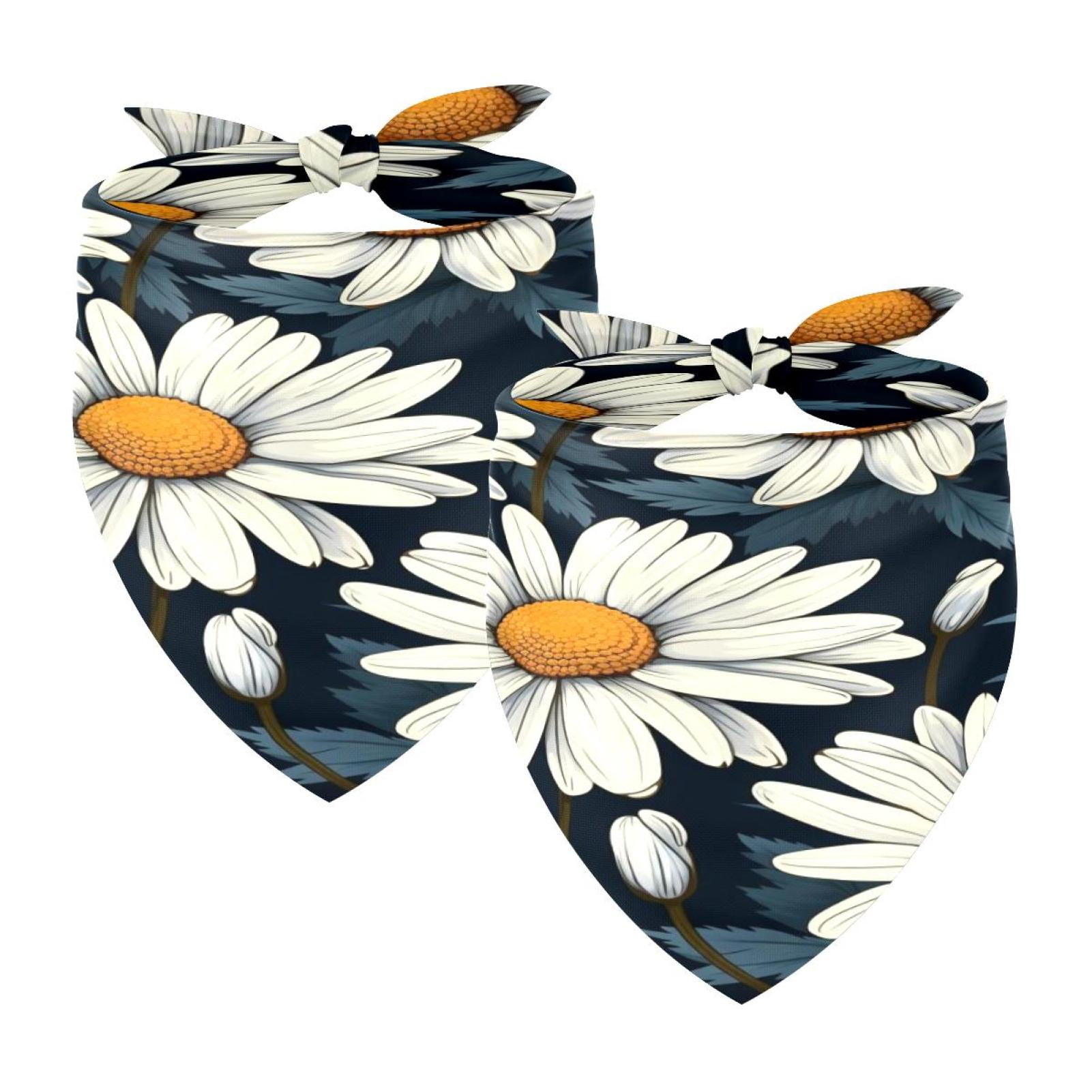 2 Pack Dog Bandana Girl Boy Pet Bibs Dog Scarf Kerchief Washable