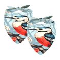 2 Pack Dog Bandana Girl Boy Pet Bibs Dog Scarf Kerchief Washable