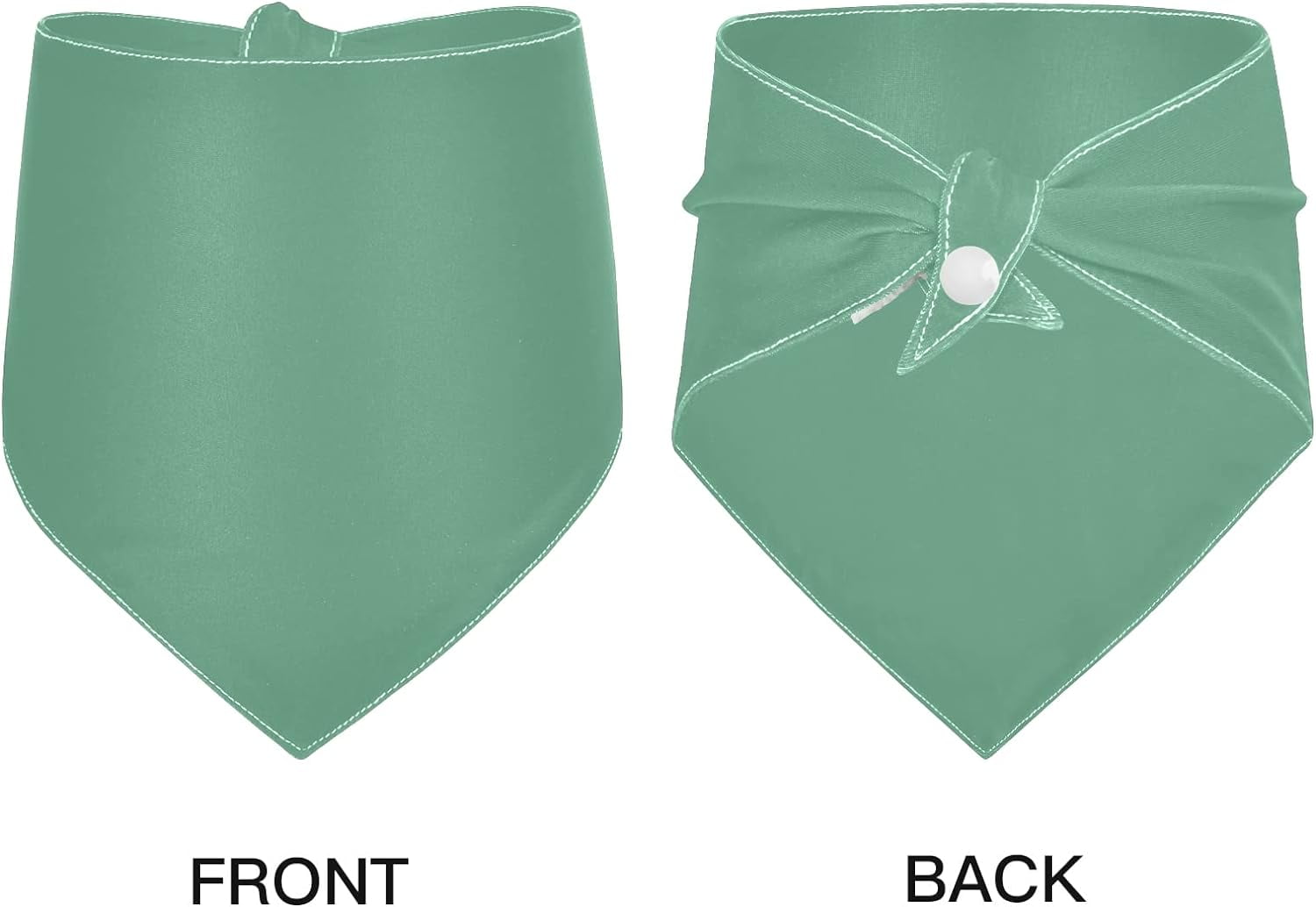 2 Pack Dog Bandanas Sage Green Milk Silk Pet Bandana Scarf Snap Button