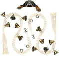 thumbnail image 1 of 2 Pack Dog Bells for Door Potty Training, Handwoven Cotton Rope Dog Doorbell with 6 Extra Loud Bells, Adjustable Dog Door Bells for Small Medium Large Dogs to Ring to Go Outside, Beige, 1 of 5