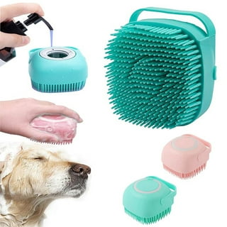 iMountek Dog Bath Brush Anti-Skid Pet Grooming Shower Bath Silicone Massage  Comb for Long & Short Hair 
