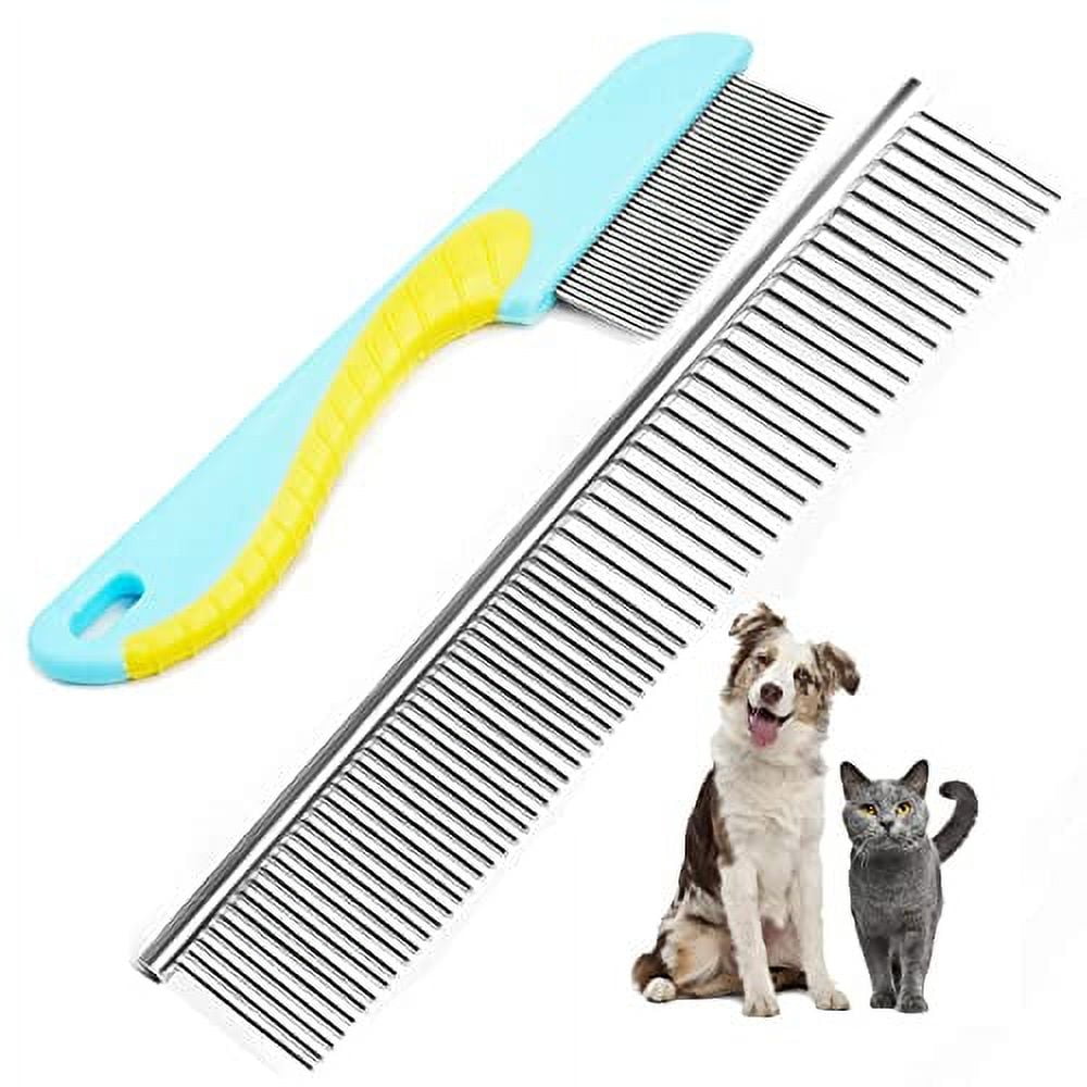 Pettine Antipulci Per Cani E Gatti - Doppia Lato Con Denti Fitti, Arancione - Foto 5