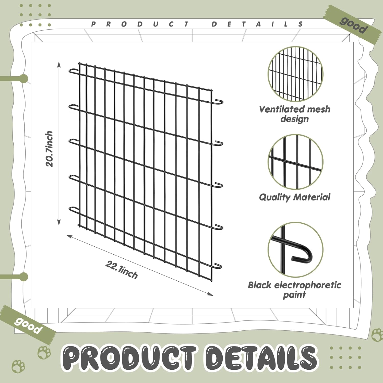 2 Pack Dog Crate Divider Panel for 36 Inch Crates - Adjustable Metal ... - Adjustable Dog Crate Sets With Adjustable Dividers