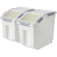2 Pack Dog Food Storage Container with Scoop,Large Airtight Pet Dog