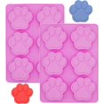 2 Pack Dog Homemade Treat Mold Paw Shaped Silicone Molds for Yummy