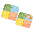 thumbnail image 1 of 2 Pack Dog Lick Mat with Suction Cups, 4 Texture Silicone Slow Feeder for Dogs & Cats, Non Slip Licking Pad for Anxiety Relief, Bathing, Grooming and Training, 1 of 8