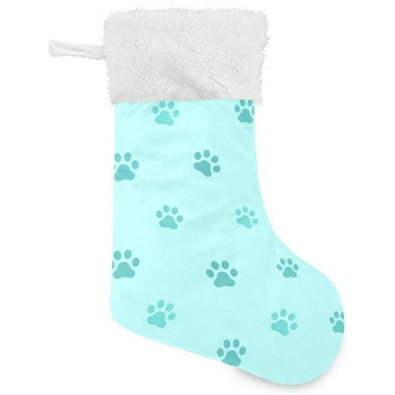 2 Pack Dog Paw Christmas Stockings 17.7 Inch Gift Holders for Party Holiday Decorations Ornaments(846) Decor Gifts