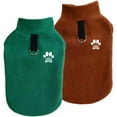 thumbnail image 1 of 2 Pack Dog Sweater Fleece Vest Pet Warm Pullover Fleece Jacket with D-Ring, Fall Winter Dog Clothes Cold Weather Coat for Puppy and Small Dogs Unisex, 1 of 6
