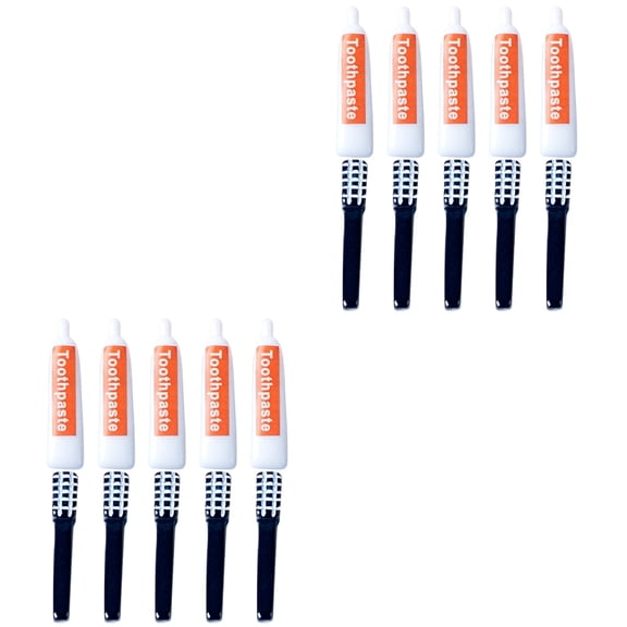 2 Pack Doll Toothpaste Dispenser Simulation Toothbrush Mini Ornaments