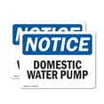 thumbnail image 1 of (2 Pack) Domestic Water Pump OSHA Notice Sign 5 Inch X 3.5 Inch Vinyl Label Decal Sticker Weather Resistant, UV Protected for Workplace, Business, and Construction Site, Made in the USA, 1 of 7