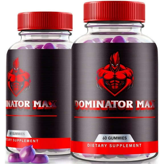 (2 Pack) Dominator Max Gummies, Official Formula for Muscle Support & Overall Health, All-Natural Supplement to Boost Energy, Dominator Maxxx Reviews (120 Gummies)
