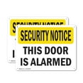 thumbnail image 1 of (2 Pack) This Door Is Alarmed OSHA Security Notice Sign 14 Inch X 10 Inch Plastic Sign, Weather Resistant, UV Protected for Workplace, Business, and Construction Site, Made in the USA, 1 of 8