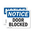 thumbnail image 1 of (2 Pack) Door Blocked OSHA Notice Sign 24 Inch X 18 Inch Indoor / Outdoor Rust-Free Aluminum Metal Signs for Workplace, Workshop, and Construction Site, Made in the USA, 1 of 8