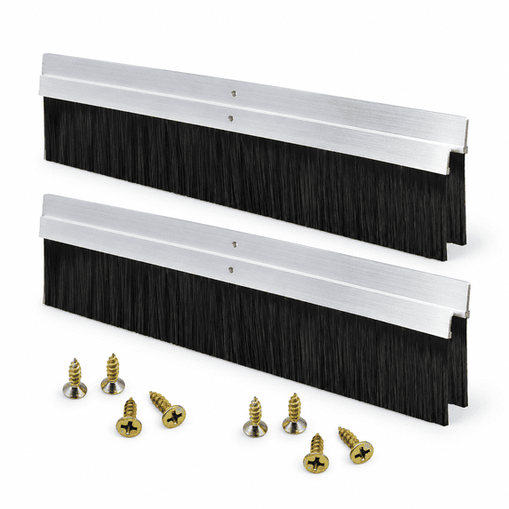 2 Pack Door Bottom Sweep H-shape Aluminum Alloy Holder For Of With 3.6 ...