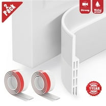 2 Pack Door Draft Stopper - 2" W x 36" L Weather Stripping for Soundproofing Exterior/Interior Doors, White