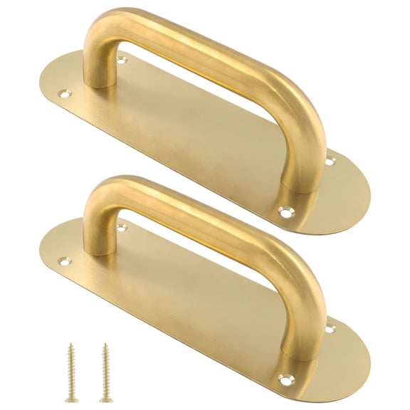 2 Pack Door Handle Pull Plate, Stainless Steel Door Handle Pull Heavy Duty Barn Door Pull Handles