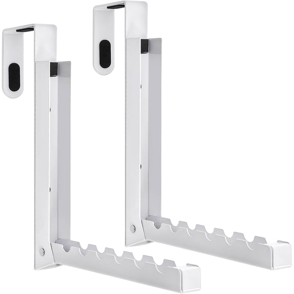 2 Pack Over The Door Hanger for Cloth, Foldable Cloth Drying Rack Space Saving Coat Hanging Hook 6 Ridges Portable Towels Storage Hanger for Small Space, Bedroom, Bathroom