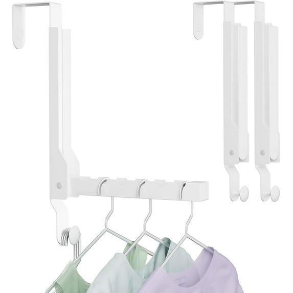 2 Pack Over The Door Hanger Folding Clothes Drying Rack, Folding ...