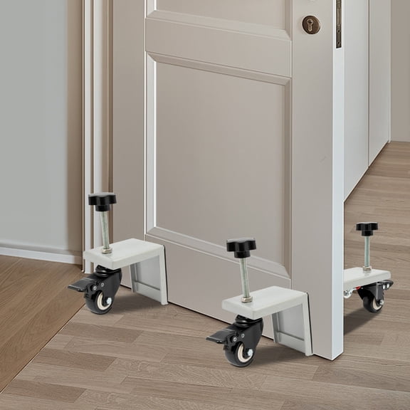 2-Pack Door Installation Tools - Silver, Iron Material, 1000lbs Load Capacity - Fits 1.375-1.75in Thick Doors(Bifold/Steel Frame/Fire-rated/Barn Doors)