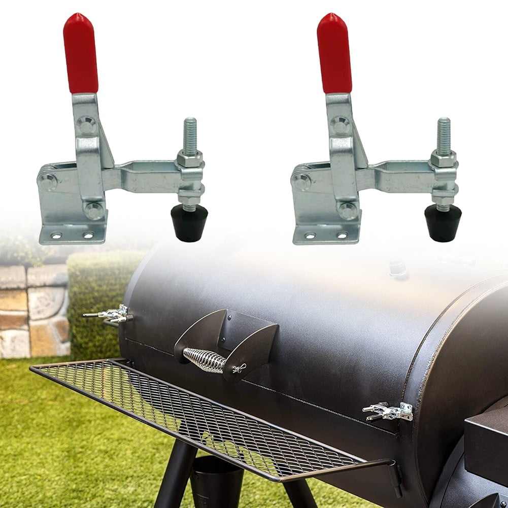 2Pack Door Latch Kit Red Vertical quick clamp Adjustable design Smoker