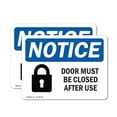 thumbnail image 1 of (2 Pack) Door Must Be Locked After Use Sign, 1 of 7
