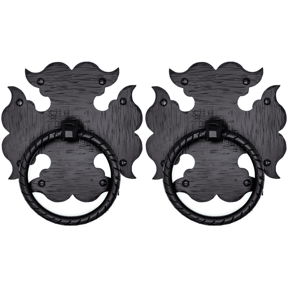 2 Pack Door Pull 7.75 inch Rustic Barn Door Handles Black Barn Door Handle Cast Iron Handle Shed Door Handle Gate Hardware Barn Door Pull Handle The Hacienda Series by Borderland Rustic Hardware