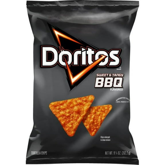 2 Pack Doritos Sweet & Tangy BBQ Flavored Tortilla Chips, 9.25 oz Bag