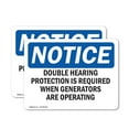 thumbnail image 1 of (2 Pack) Double Hearing Protection Required While OSHA Notice Sign, 1 of 6
