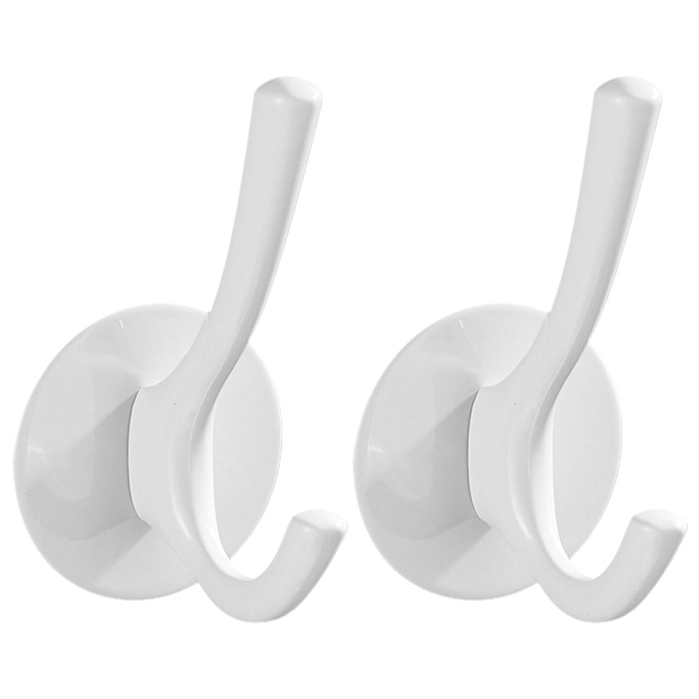 2 Pack Double Robe Hook Heavy Duty Towel Coat Hooks Wall Mounted in