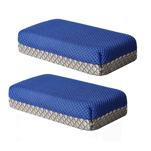 2 Pack Double Sided Car Wash Sponges, Bug Remover Sponge, Mesh Cleaning Tar Sponge for Washing, Microfiber Super Absorbent Soft, Washing Scratch Free