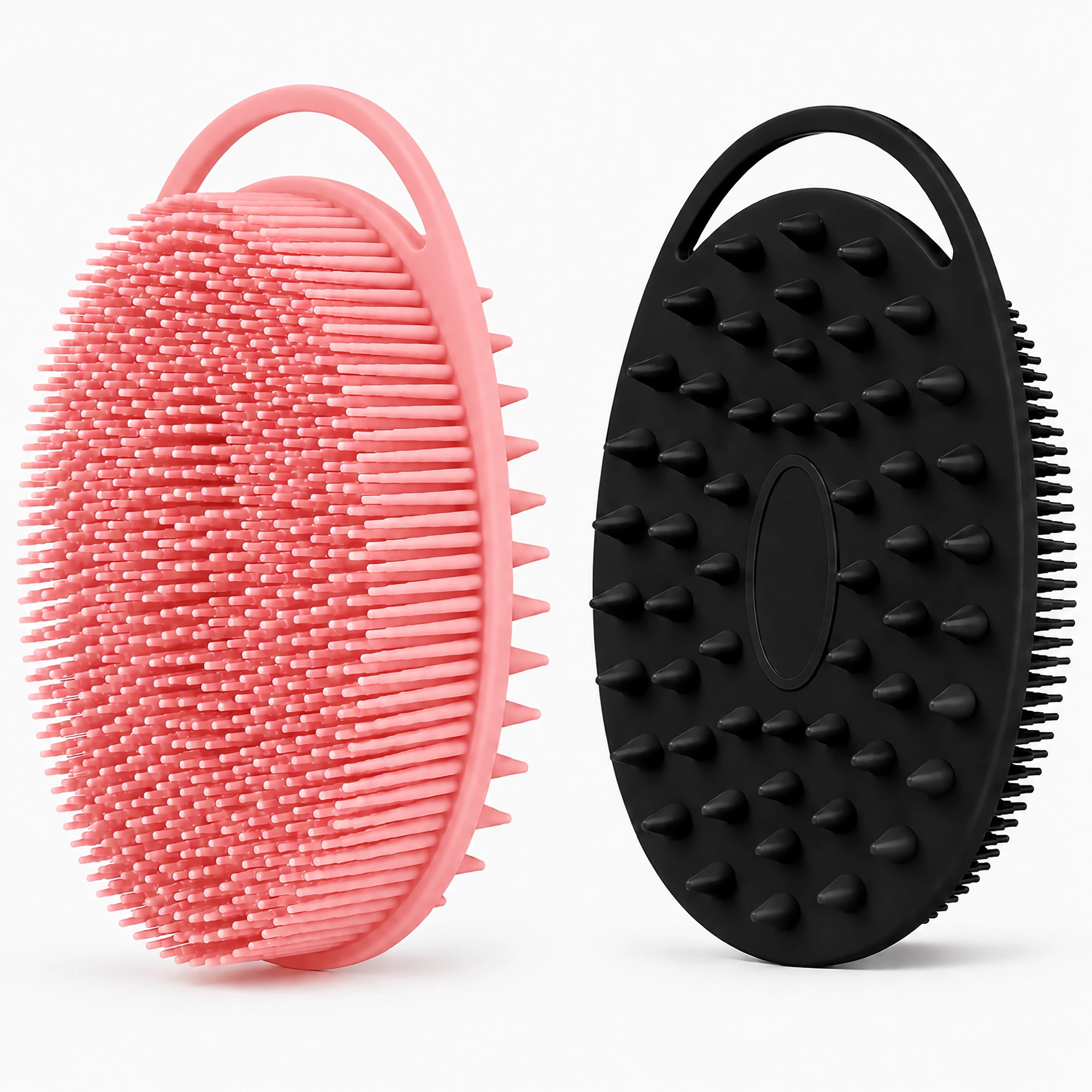 AIMAIAIMAI Double-Sided Silicone Body Scrubber Bath Brush, 2 Count ...