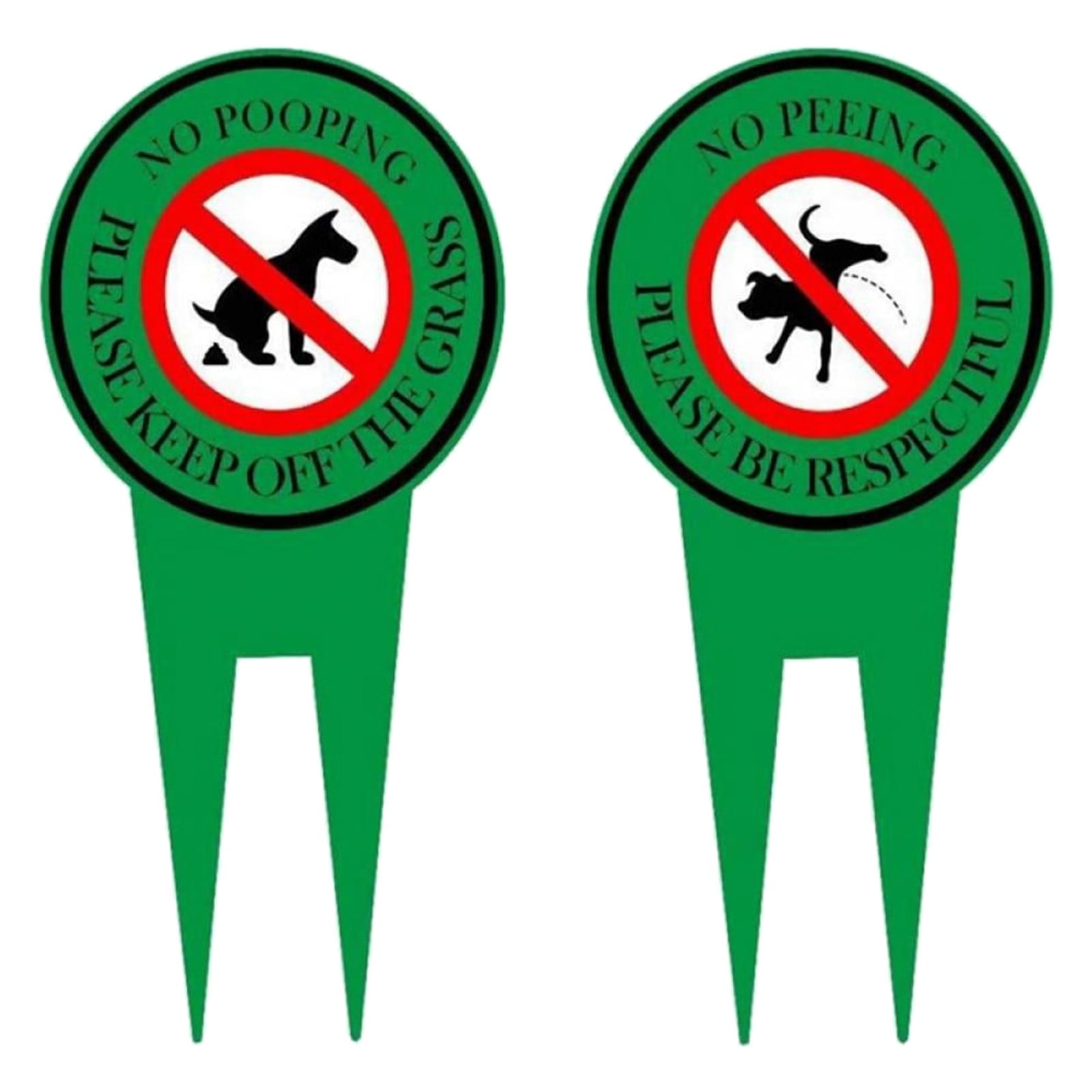 2 Pack Double Special Dog Sign No Peeing Dog Sign With Stake Stop Dogs