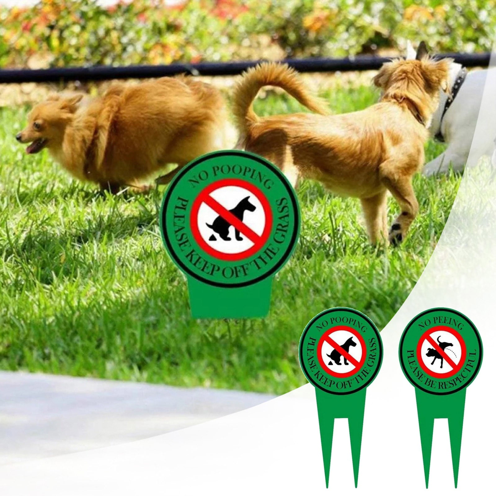 2 Pack Double Special Dog Sign No Peeing Dog Sign With Stake Stop Dogs