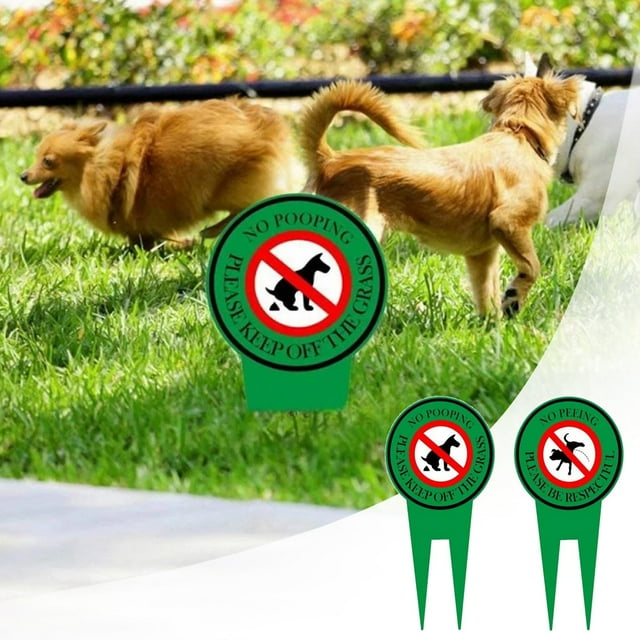 2 Pack Double Special Dog Sign No Peeing Dog Sign With Stake Stop Dogs