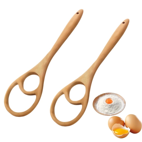 2 Pack Dough Whisk, Danish Dough Whisk, Sourdough Whisk, Bread Whisk, 12.6 inch Wooden Dutch Whisk for Mixing Bread Dough, Pizza Dough, Cake Batter and Baking Supplies