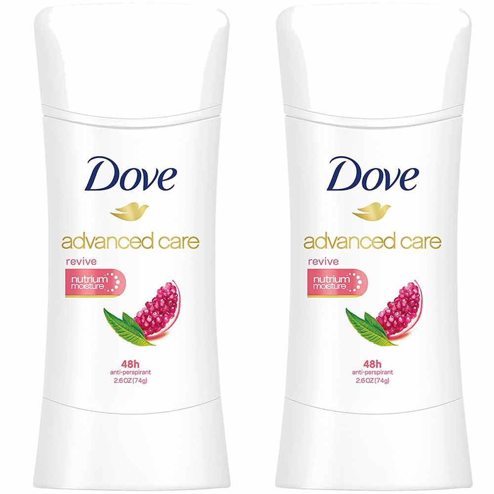 (2 Pack) Dove Advanced Care Antiperspirant, Revive 2.60 Ounces