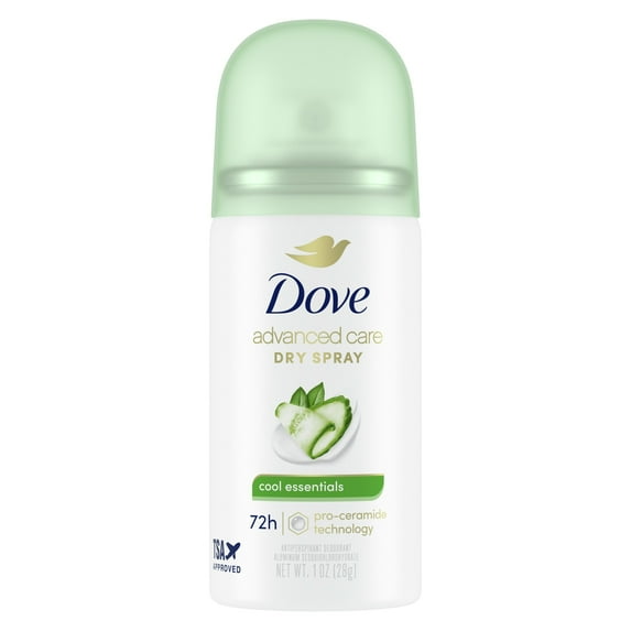 2 Pack - Dove Advanced Care Travel Size Deodorant Spry - Cool Essentials - 1 oz Packaging may vary