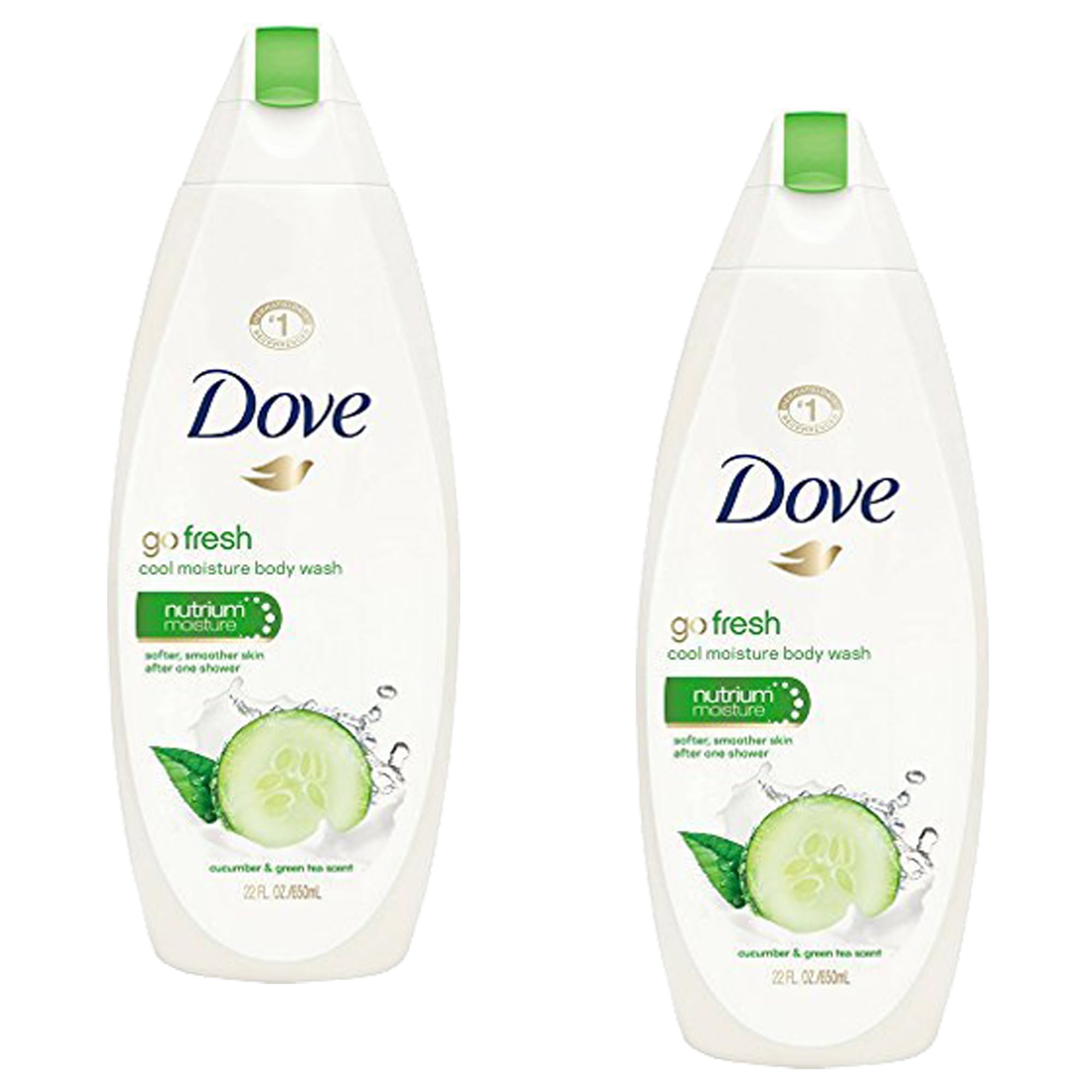 (2 Pack) Dove Body Wash Cool Moisture 22 Fl oz Cucumber And Green Tea