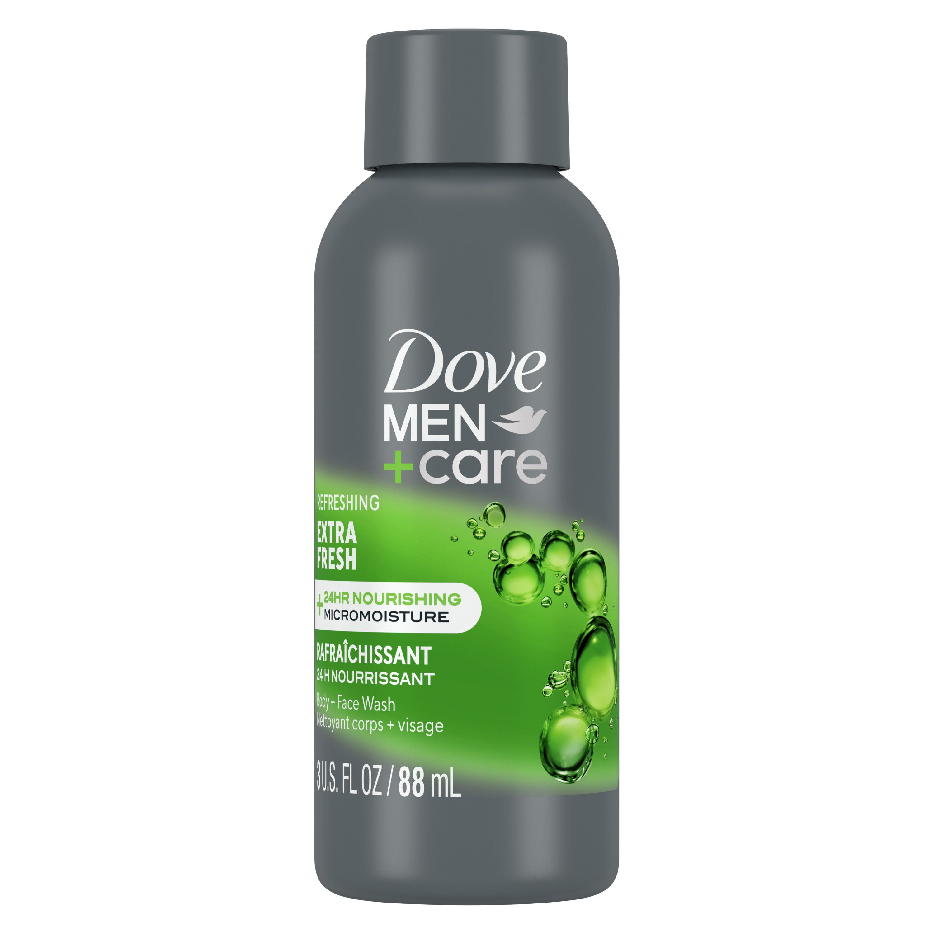 2 Pack - Dove Men+Care Care Extra Fresh Body Wash Travel Size - 3 fl oz