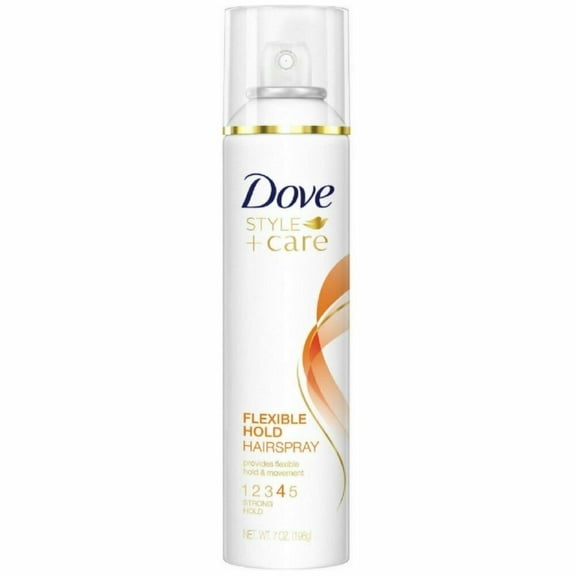 2 Pack Dove Style + Care Flexible Hold Hairspray, Strong Hold 7 oz