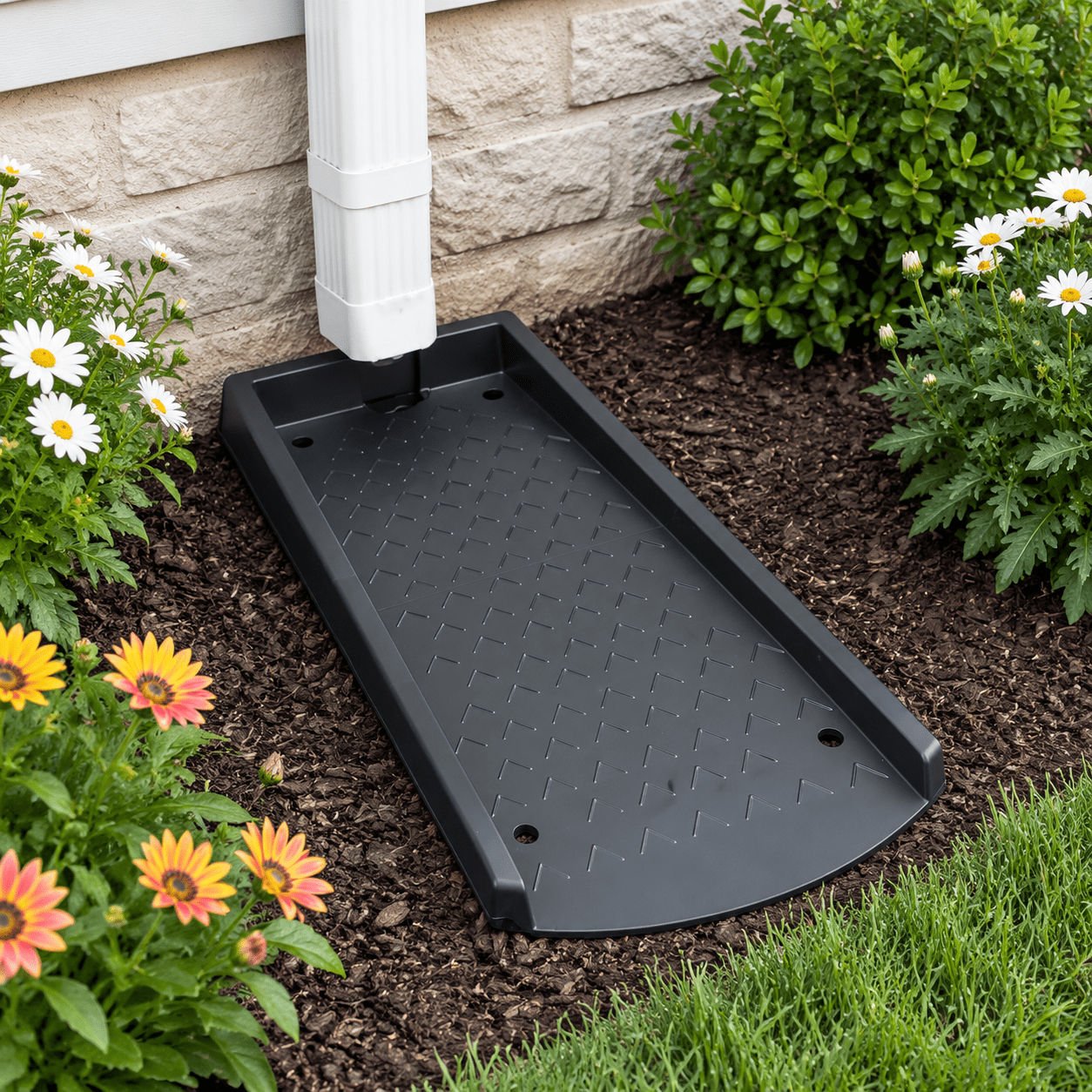 2 Pack Downspout Splash Block 24 Inch Rain Gutter Extensions for ...