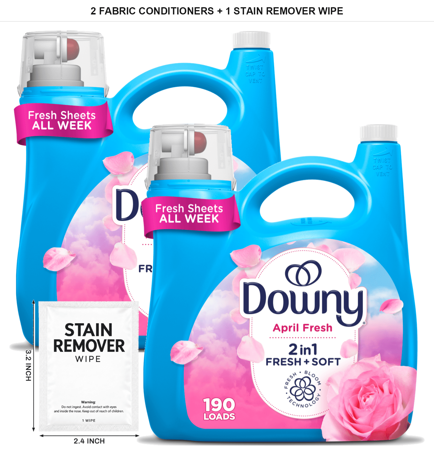 2 Pack | Downy April Fresh Liquid Fabric Conditioner, 140 fl oz Each ...