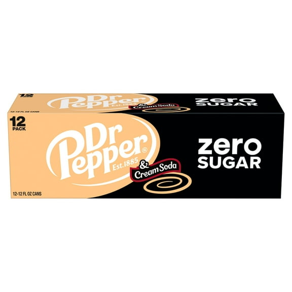 2 Pack - Dr Pepper Cream Zero 12Pk12Oz Can Package May Vary