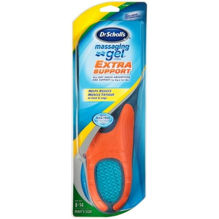 Dr. Scholl's Massaging Gel Extra Support Insoles, Size 8-14 1 ea (Pack of 2)