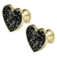 thumbnail image 1 of 2 Pack Drawer Knobs, Zinc Alloy Decorative Heart-Shaped Pull Handles with Screws for Furniture Dresser Wardrobe Cupboard, Crystal Black, 1 of 6
