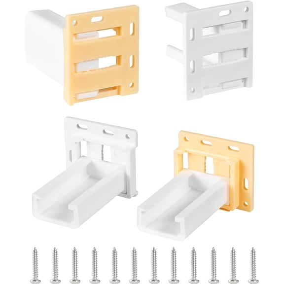 2 Pack Drawer Slide Socket Set for 1" Drawer Slides C-Shaped Adjustable H305 Drawer Rail Bracket with Screws Adjustable Base, Heavy-Duty Plastic Drawer Socket for RV Drawers Cabinet & Furniture