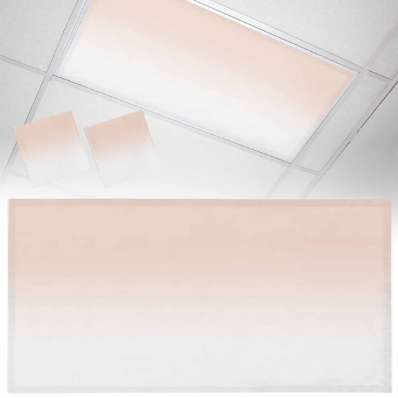 2 Pack Dreamy Peach Fluorescent Light Covers for Ceiling Lights Pink and White Gradient Magnetic Ceiling Light Covers Overhead Light Filters for Office Classroom Home