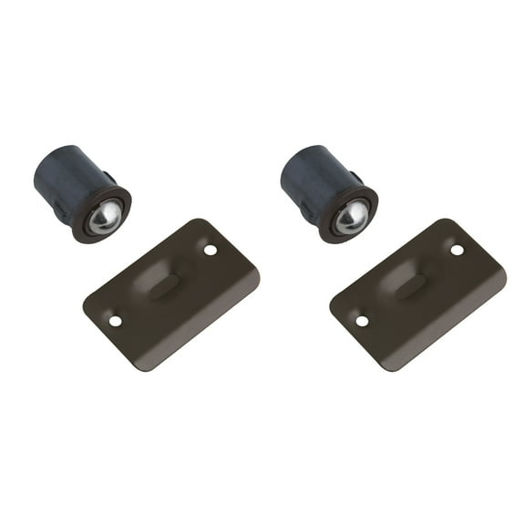 Design House 2-Pack Drive-In Ball Catch for Closet Doors with Dummy Hardware, Oil Rubbed Bronze